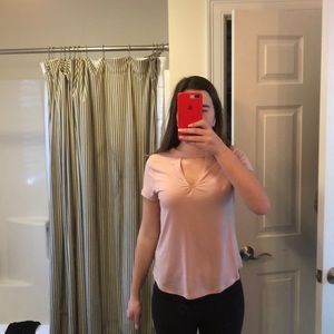 Juniors Chalky Pink Choker Top